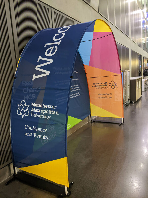 Branded Archway for Manchester Met University